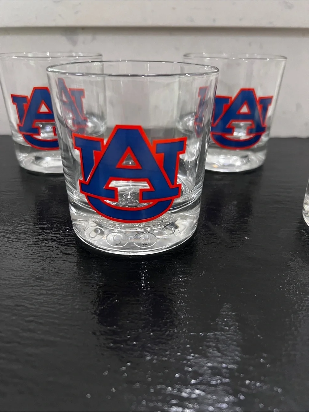 Auburn University Set of 4 lowball glasses Vintage marked 2000
